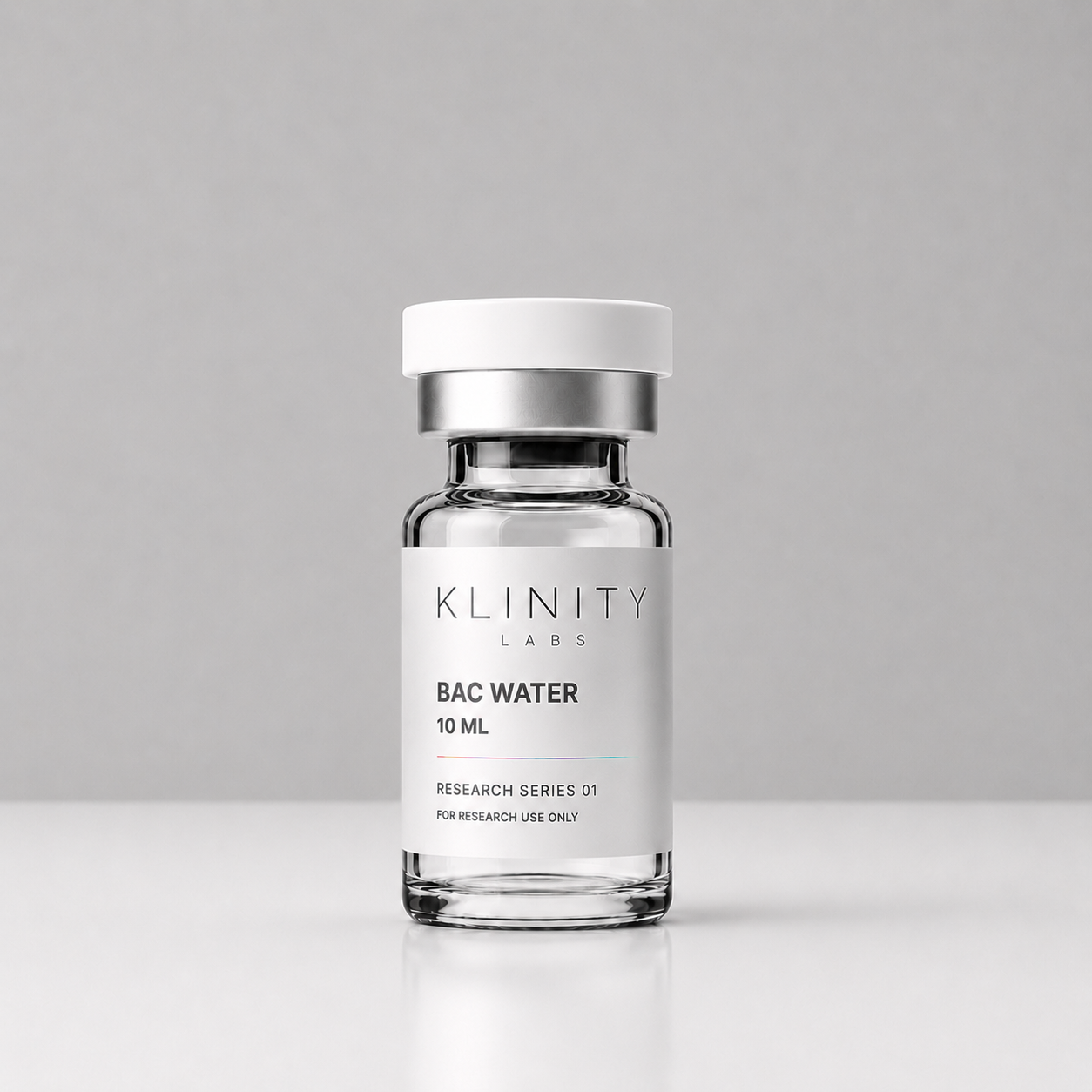 Bacteriostatic Water research vial — 10mL, USP Grade verified purity